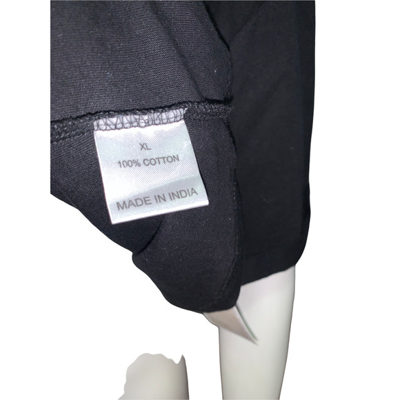 La Luna Black Skull Floral Rose Cropped T shirt XL - Picture 5 of 5